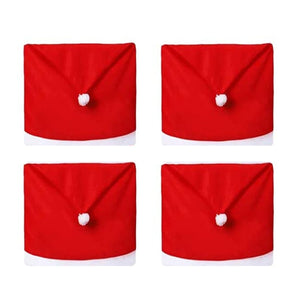 48*58cm Red Christmas Santa Claus Hat Chair Cover Xmas Dinner Party Oranments Merry Chrismas Decor For Home 2021 Happy New Year