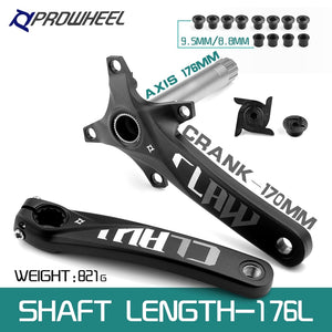 PROWHEEL Snow Bike Crankset 104BCD 170mm BB100/120mm Fat Bike Crank Arm Bottom Bracket BB Aluminum Alloy Bicycle Parts