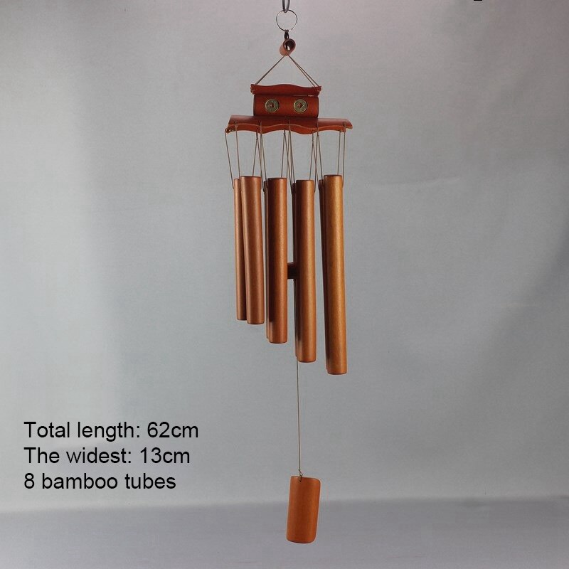Bamboo Wind Chimes Pendant Balcony Outdoor Yard Garden Home Decor Antique Windbell Handmade Windchime Indoor Wall Hanging Crafts