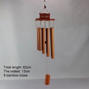 Bamboo Wind Chimes Pendant Balcony Outdoor Yard Garden Home Decor Antique Windbell Handmade Windchime Indoor Wall Hanging Crafts