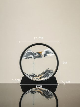 7/12inch Moving Sand Art Picture Round Glass 3D Deep Sea Sandscape In Motion Display Flowing Sand Frame Sand Painting