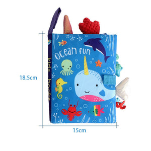 Kidsbooks Baby Early Learning Tearing Tail Cloth Book Parent-child Interactive Sound Paper Puzzle Cloth Book Toy