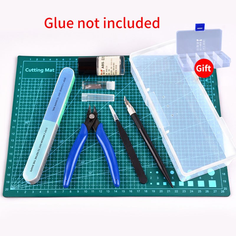 New Model Building Tools For Gundam Tools Hobby Military Model DIY Accessories Grinding Cutting Mat Polishing Tools Set(no glue)