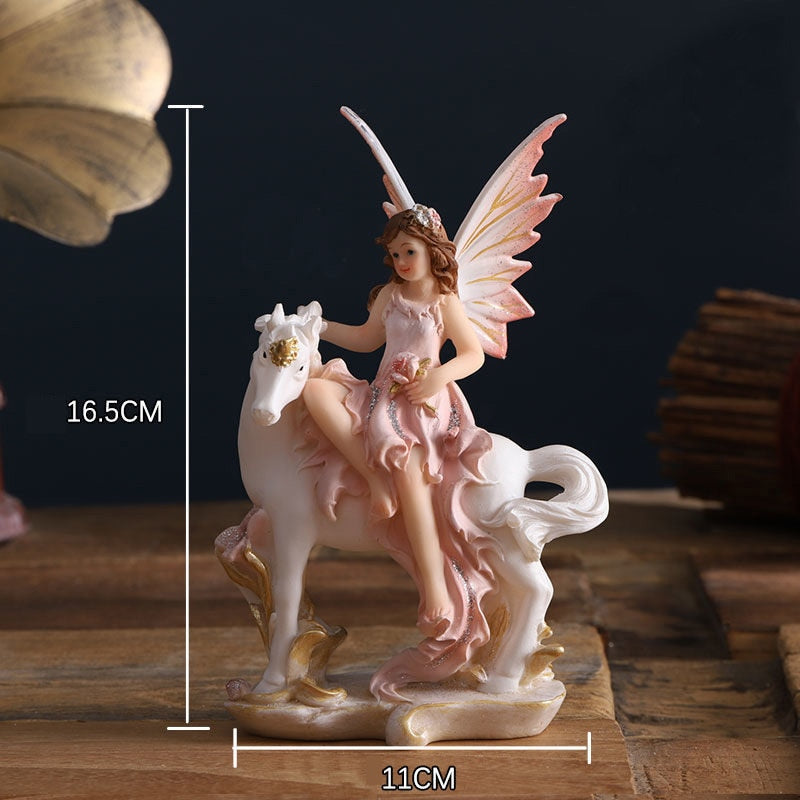 Beautiful Angel,Home Decoration,Figurine Miniature,Flower Fairy,Statue,Sculpture,Modern,Living Room,Decor Decorative,Desk Art