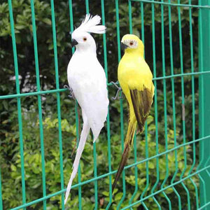 25cm 35cm Simulation Parrot Creative Feather Lawn Figurine Ornament Animal Bird Outdoor Garden Party Prop Decoration Miniature