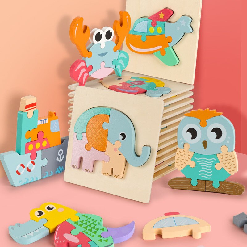 Montessori Toys Puzzle Educational Wooden Toys Baby Children Fingers Flexible Training Science Twisting Worm Toy