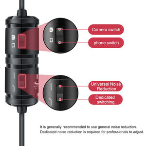 YICHUANG 3.5mm Audio Video Record Lavalier Lapel Microphone Recording microphone Clip On Mic for Phone Cameras
