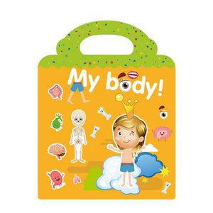 Children's Reusable Stickers Books Kawaii Stationery Stickers for Kids Early Education Cartoon Cute Stickers for Children Gift