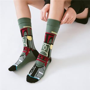 Star Wars Movie Stockings Master Yoda R2-D2 Cosplay Socks Wookiee Jedi Knight Novelty Men&#39;s Women&#39;s Socks Spring Autumn Winter