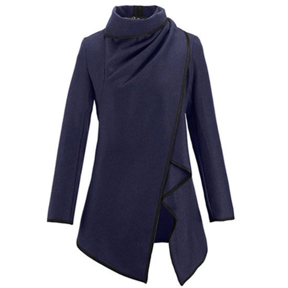 MwWiiWwM 2022 New Fashion Women Wool Winter Coat Woollen Long Sleeve Overcoat Trench Coat Woman's Clothing Multi Size