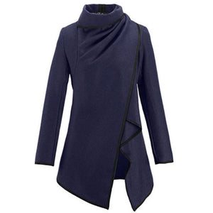 MwWiiWwM 2022 New Fashion Women Wool Winter Coat Woollen Long Sleeve Overcoat Trench Coat Woman's Clothing Multi Size