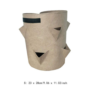 Garden Outdoor Planting Grow Bag Strawberry Vertical Flower Herb Pouch Root Breathable Vegetable Round Reusable Pot Planter D30