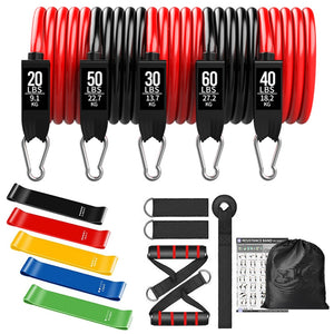 300LBS Fitness Resistance Bands Set Training Yoga Booty Bands Sports Workout Equipment for Home Gym Men Weights Bodybuilding