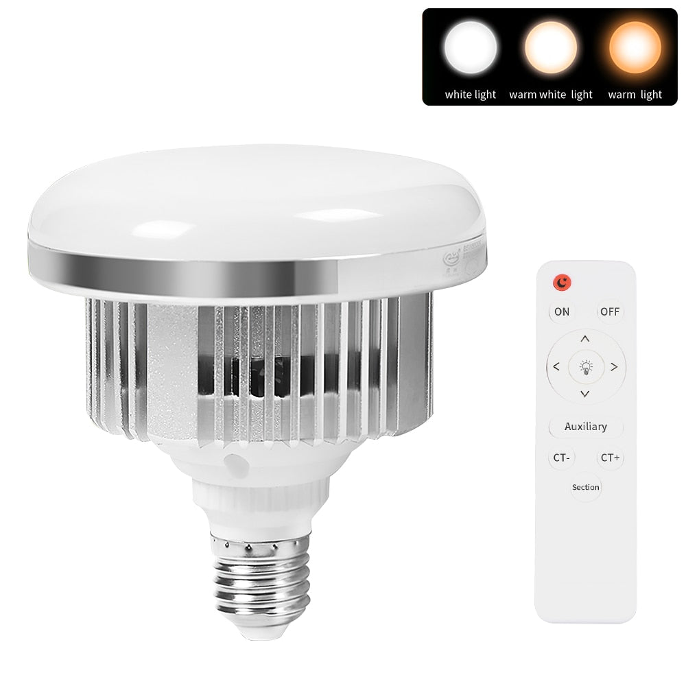 Dimmable E27 155W LED Lamp Bulb With Long Arm Holder Tripod Stand EU Photography Lighting For Live Stream Photo Studio Fill Lamp