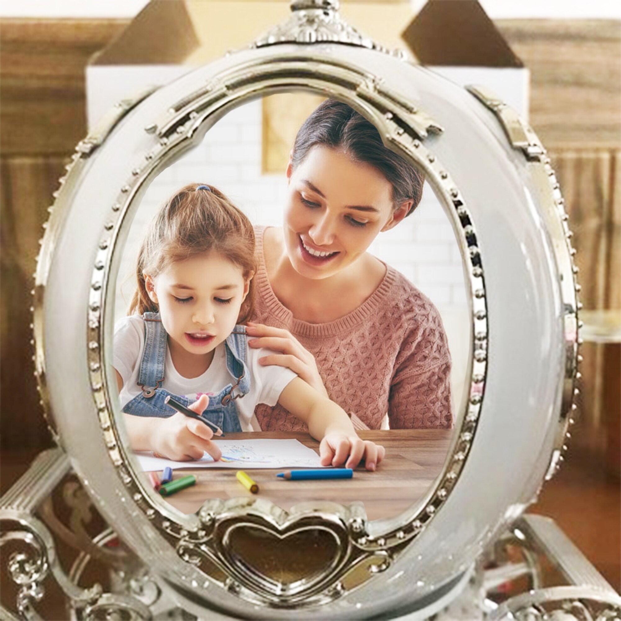Personalized Decorative Photo Frame Rotatable Pumpkin Car Shaped Music Boxes Custom Photo Display 4 Pictures Music Box Best Gift
