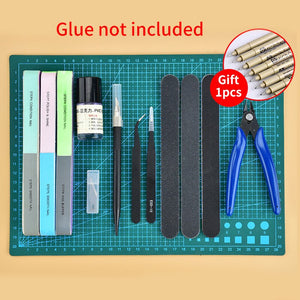 New Model Building Tools For Gundam Tools Hobby Military Model DIY Accessories Grinding Cutting Mat Polishing Tools Set(no glue)