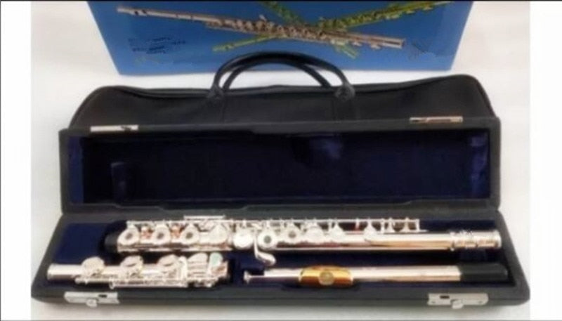 Professional New flute music instrument 17 E-Key Silver C Tune open close commonly used flute Gold Mouthpiece free