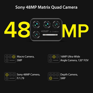 UMIDIGI BISON IP68/IP69K Waterproof Rugged Mobile Phone 48MP Matrix Quad Camera 6.3" FHD+ Display 6GB+128GB NFC Smartphone