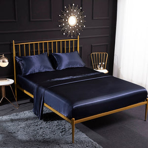 Bedding Set Luxury Queen King Size Set Of Sheets Satin Euro Bed Linens Elastic Bed Cover Sets Bedspreads For Single Double Beds