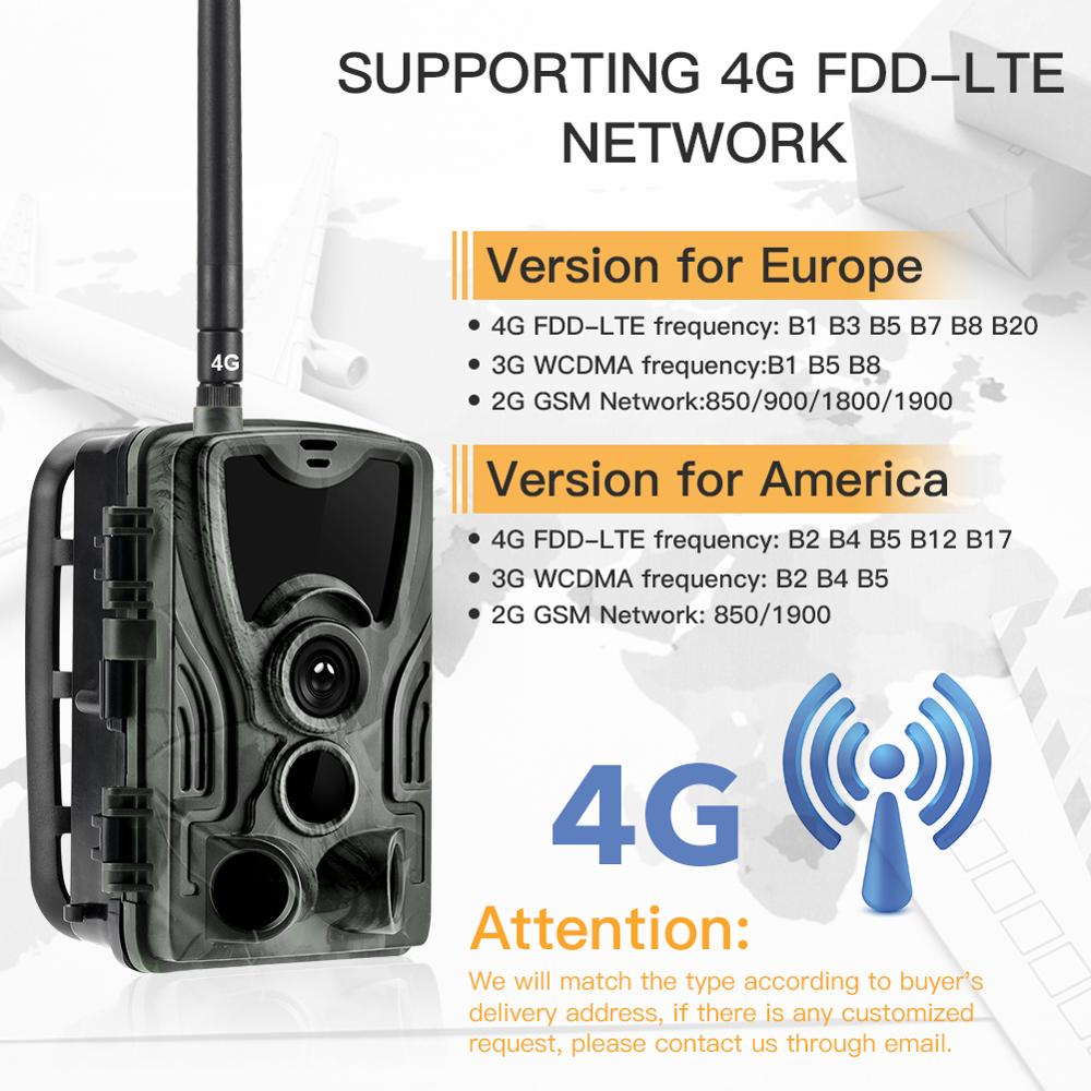Free APP Trail Camera Cloud Service 4G Wildlife Hunting Surveillance Cellular Mobile 30MP 2K Wireless Cameras HC801Plus