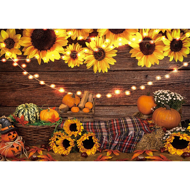 Allenjoy sunflower Photography Backdrop Newborn Child fence Smash cake Baby Shower summer background Photo studio photobooth