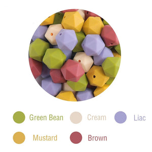 Let&#39;s Make 10pc 14mm Silicone Beads Hexagon Bpa Free Silicone Teether Diy Teething Toy Baby Chewable Accessories Baby Teether