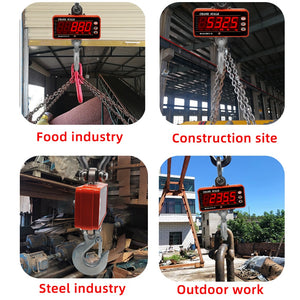 Digital Hanging Scale OCS-S1 High Accurate 1000KG 2000LBS  Electronic Weighing Industrial Heavy Duty Hook Scale 40% Off