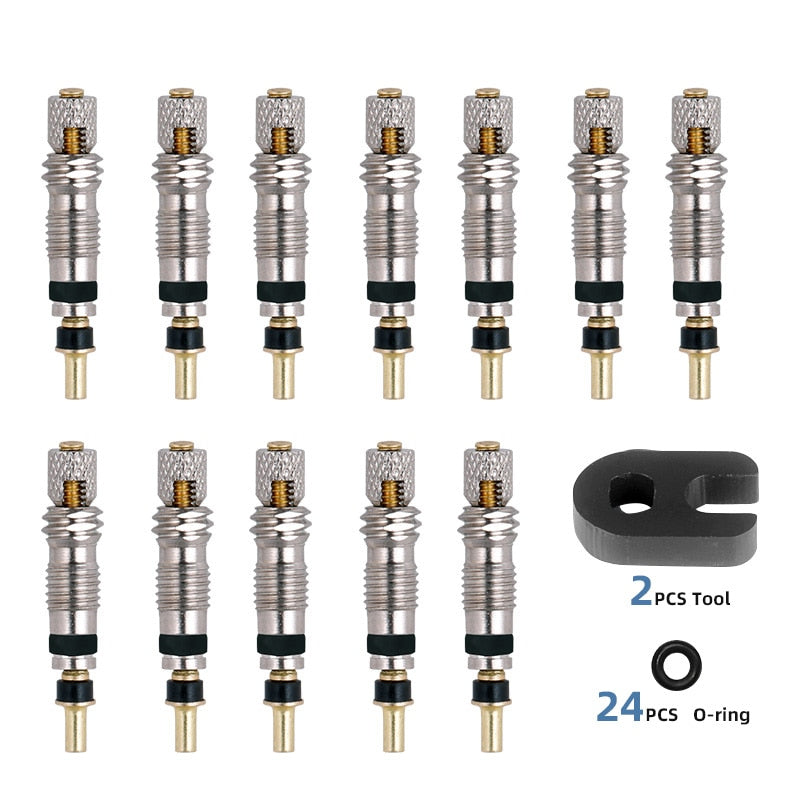 Deemount Top Quality Presta Valve Core 2/6/12PCS Brass CNC FV MTB Road Bike Tubes Service Parts Tool Optional