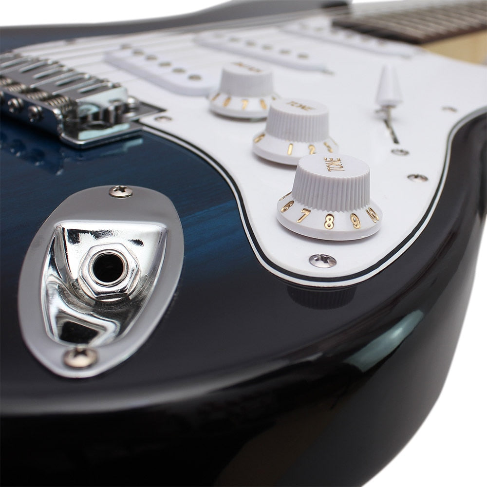 6 String ST Electric Guitar 39 Inch 21 Frets Basswood Body Electric Guitar With Speaker Necessary Guitar Parts & Accessories