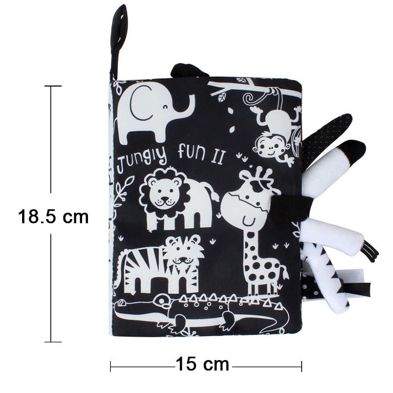 Cloth Book Cartoon Animal Face Matching Torn Baby Stereo Cloth Book Montessori Early Educational Teaching Toddler Books Gifts