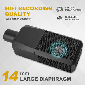 BM1000 Studio Karaoke Gaming Condenser Microphone Kit 3.5MM Professionnel Microfone For Computer Youtube Podcasting Streaming