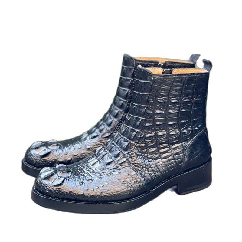 SIPRIKS Luxury Brand Original Crocodile Skin Boots