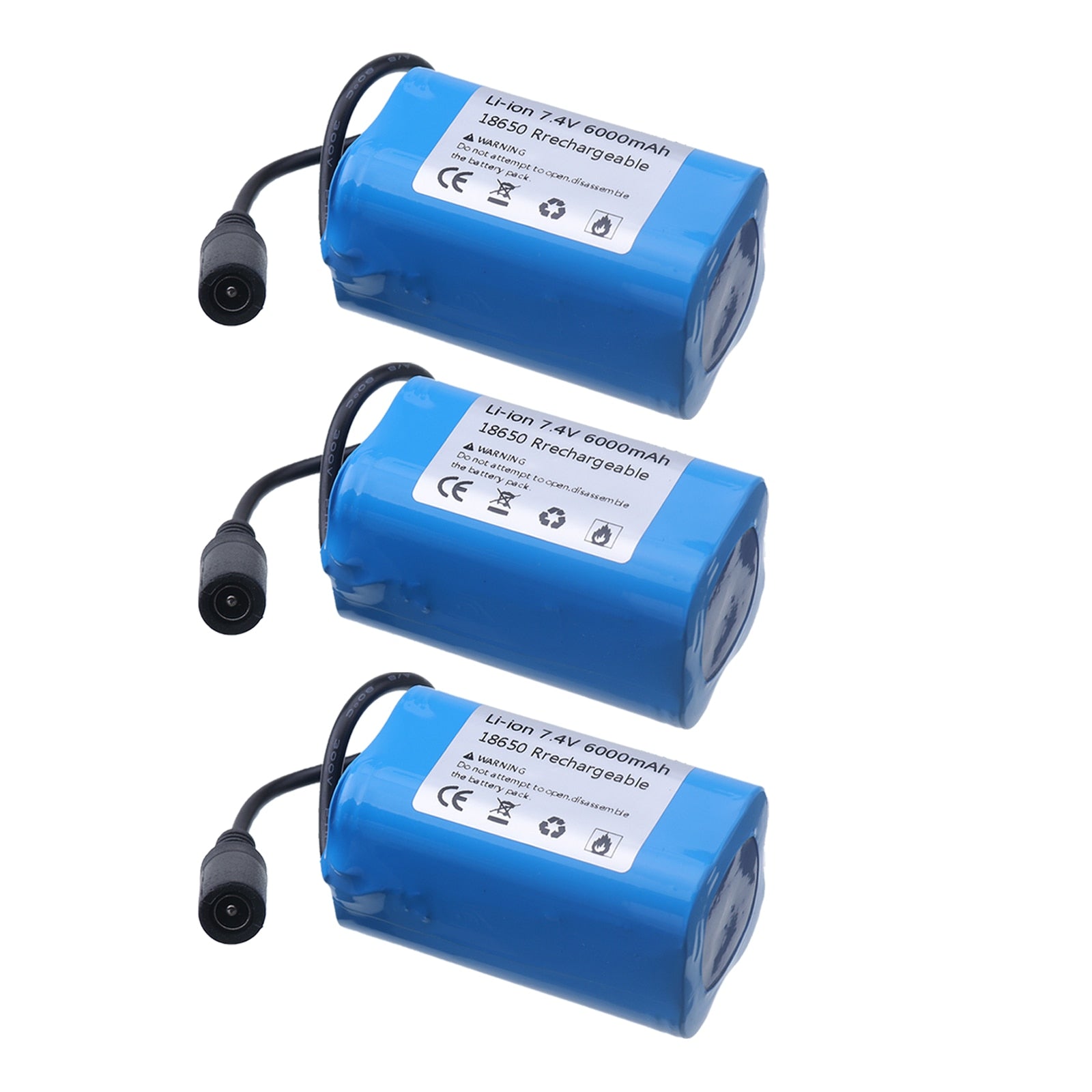 7.4V 12000Mah 6000Mah Battery For T188 T888 2011-5 V007 C18 H18 So on Remote Control RC Fishing Bait Boat Parts 1/3pcs