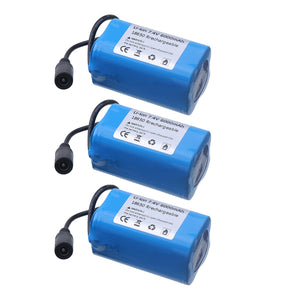 7.4V 12000Mah 6000Mah Battery For T188 T888 2011-5 V007 C18 H18 So on Remote Control RC Fishing Bait Boat Parts 1/3pcs