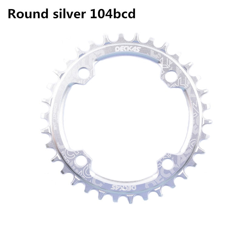 Deckas 104BCD Round Narrow Wide Chainring MTB Mountain bike bicycle 104BCD 32T 34T 36T 38T crankset Tooth plate Parts 104 BCD
