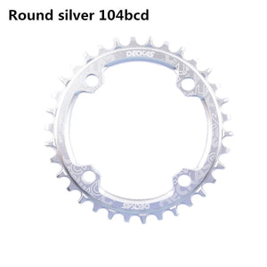 Deckas 104BCD Round Narrow Wide Chainring MTB Mountain bike bicycle 104BCD 32T 34T 36T 38T crankset Tooth plate Parts 104 BCD