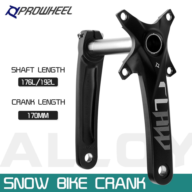 PROWHEEL Snow Bike Crankset 104BCD 170mm BB100/120mm Fat Bike Crank Arm Bottom Bracket BB Aluminum Alloy Bicycle Parts