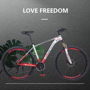 LOVE FREEDOM 19 Inch Big Frame Mountain Bike 21 Speed Aluminum Alloy Bicycle Rim 29 Front & Rear Oil Brakes Bicicleta Road MTB