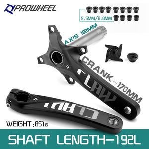 PROWHEEL Snow Bike Crankset 104BCD 170mm BB100/120mm Fat Bike Crank Arm Bottom Bracket BB Aluminum Alloy Bicycle Parts