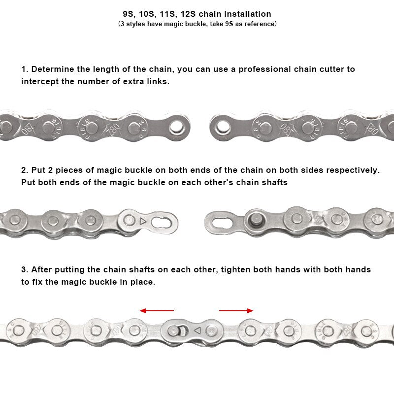 Bicycle Chain Repair Tool 6/7/8/9/10/11 Speed Joint Magic Buckle Cycling Chain Connector Measure Screw Chain Hook Bike Parts