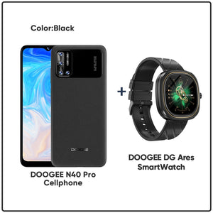 DOOGEE N40 Pro Smartphone 6.5 inch 20MP Quad Camera Helio P60 6GB+128GB Cellphone 6380mAh Battery 24W fast Charging