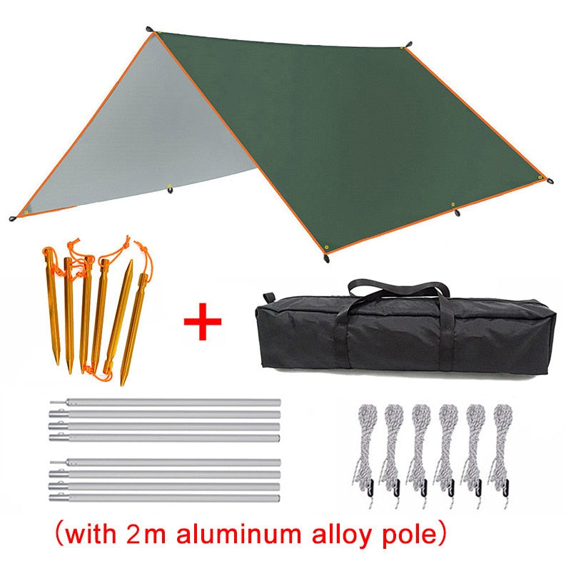 3x5m 3x4m Awning Waterproof Tarp Tent Outdoor Sun Shelter Camping Tourist Tarp Canopy Sunshade Sun Shade Beach Garden