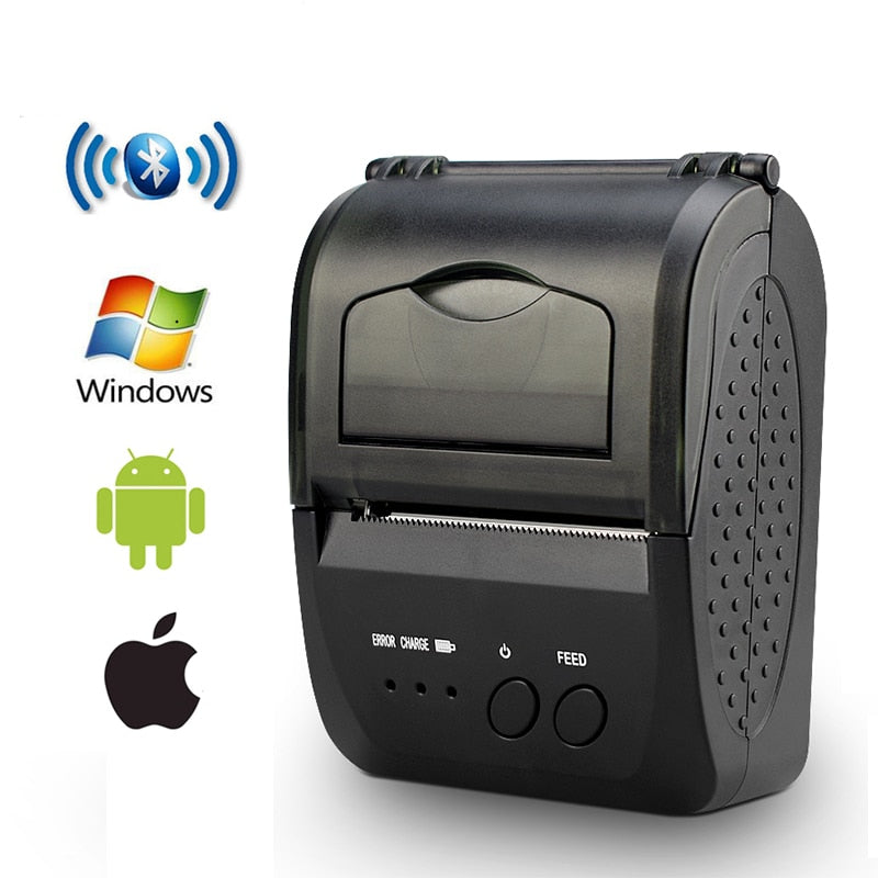 Pocket Mini Bluetooth Thermal Printer 58mm Pos Receipt Portable Ticket Wireless Printer Bill Machine For Android iOS Windows