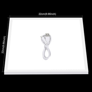 PULUZ 1200LM 15/15in/38x38 cm LED Photography Shadowless Bottom Light Lamp Panel Dimmable for 40cm Photo Studio Shoot Tent Box