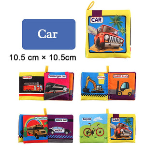 Cloth Book Cartoon Animal Face Matching Torn Baby Stereo Cloth Book Montessori Early Educational Teaching Toddler Books Gifts