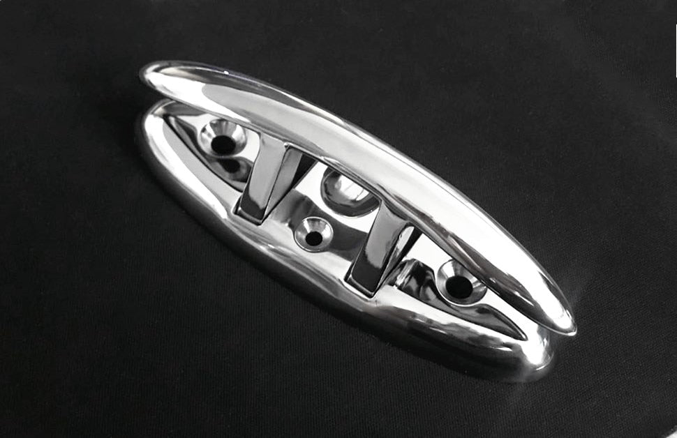 5 inch Stainless Steel Cleat Marine Hardware Foldable Boat Cleats Folding Deck Mooring Cleat Boat Accessories Parts