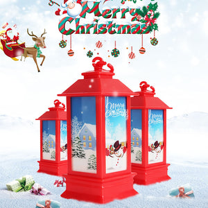 Christmas Wind Lantern Led Electronic Candle Light Santa Snowman Merry Chrismas Decor For Home Xmas Tree Decor Noel Kids Gifts