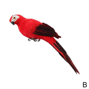 25cm 35cm Simulation Parrot Creative Feather Lawn Figurine Ornament Animal Bird Outdoor Garden Party Prop Decoration Miniature