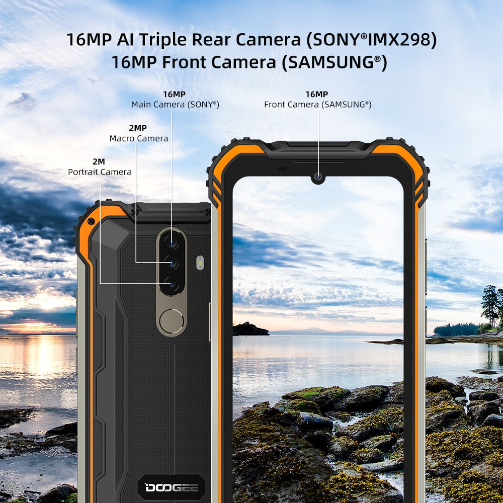 New DOOGEE S58 Pro Mobile Phone IP68/IP69K Waterproof Rugged Phone 5180mAh 5.71&quot;FHD+Display 6GB+64GB Android 10 NFC Smartphone