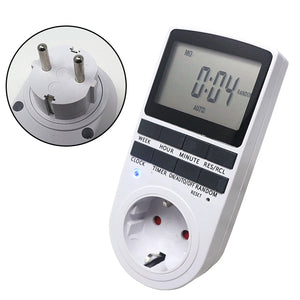 Electronic Digital Timer Socket EU/UK/US/FR Plug Outlet Programmable Timing Socket Control 220V Timer Switch Socket for Kitchen